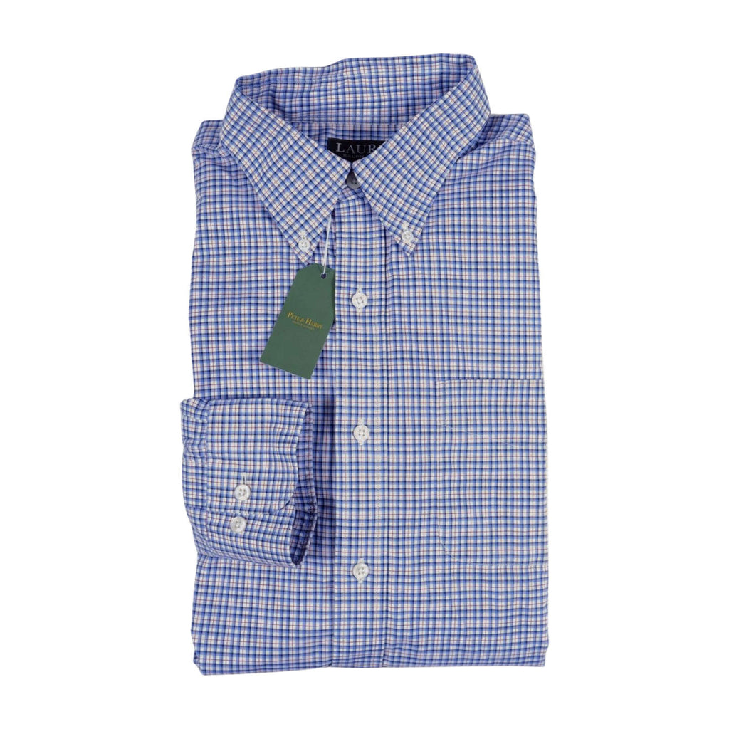 Polo Ralph Lauren Blue and White Check Buttondown Shirt