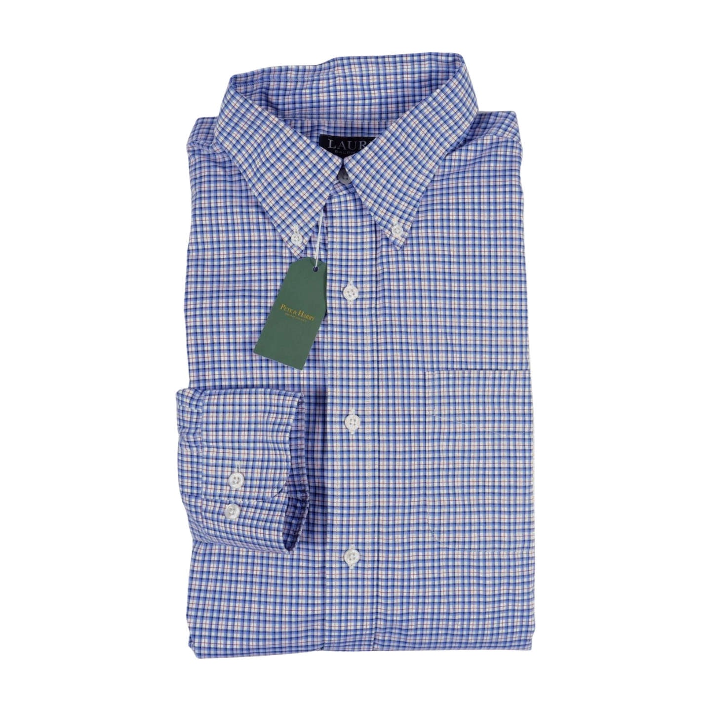 Polo Ralph Lauren Blue and White Check Buttondown Shirt