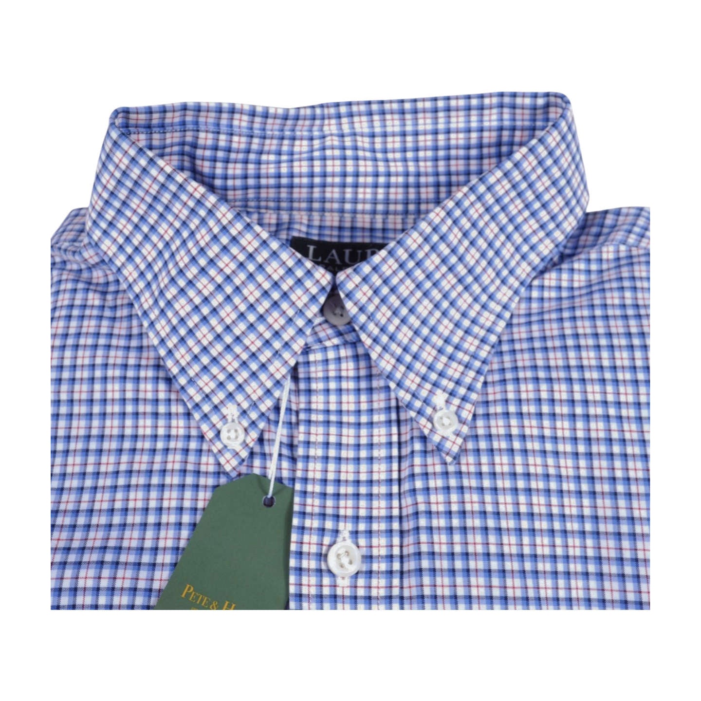 Polo Ralph Lauren Blue and White Check Buttondown Shirt