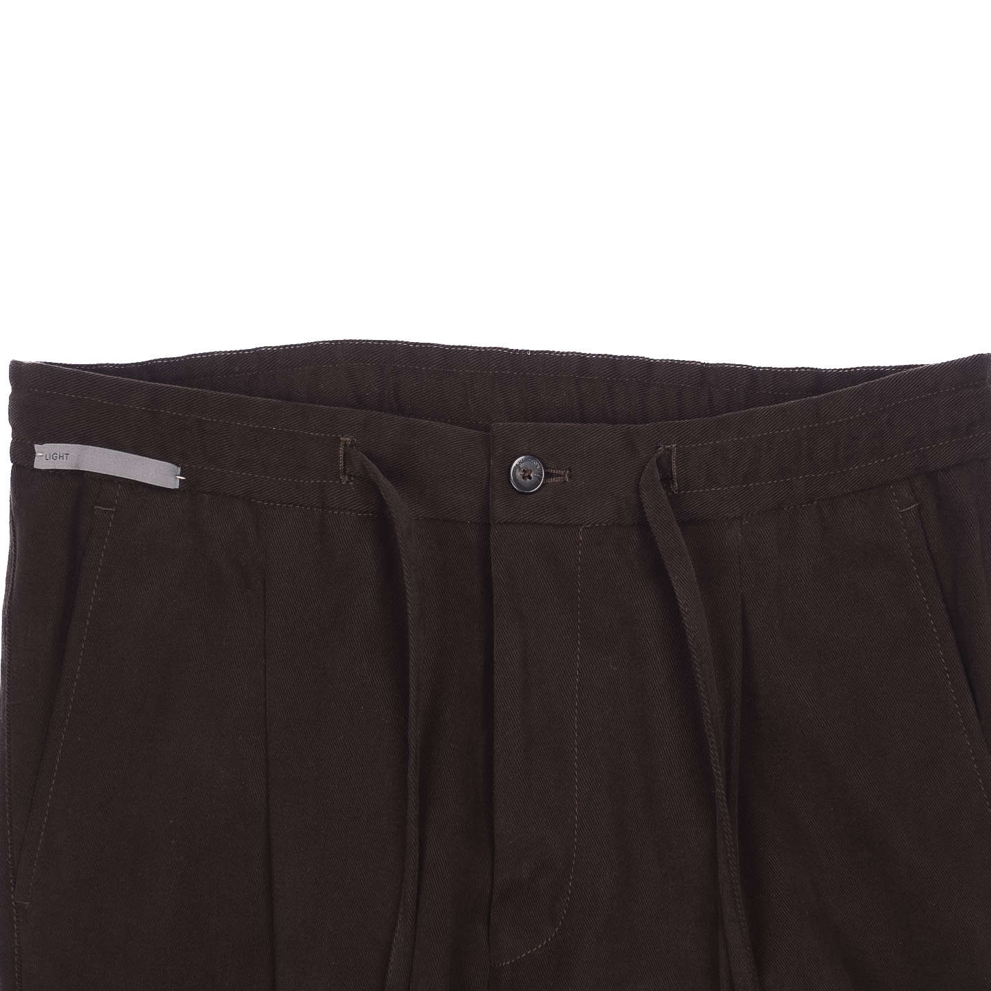 Dark Brown Drawstring Casual Trouser