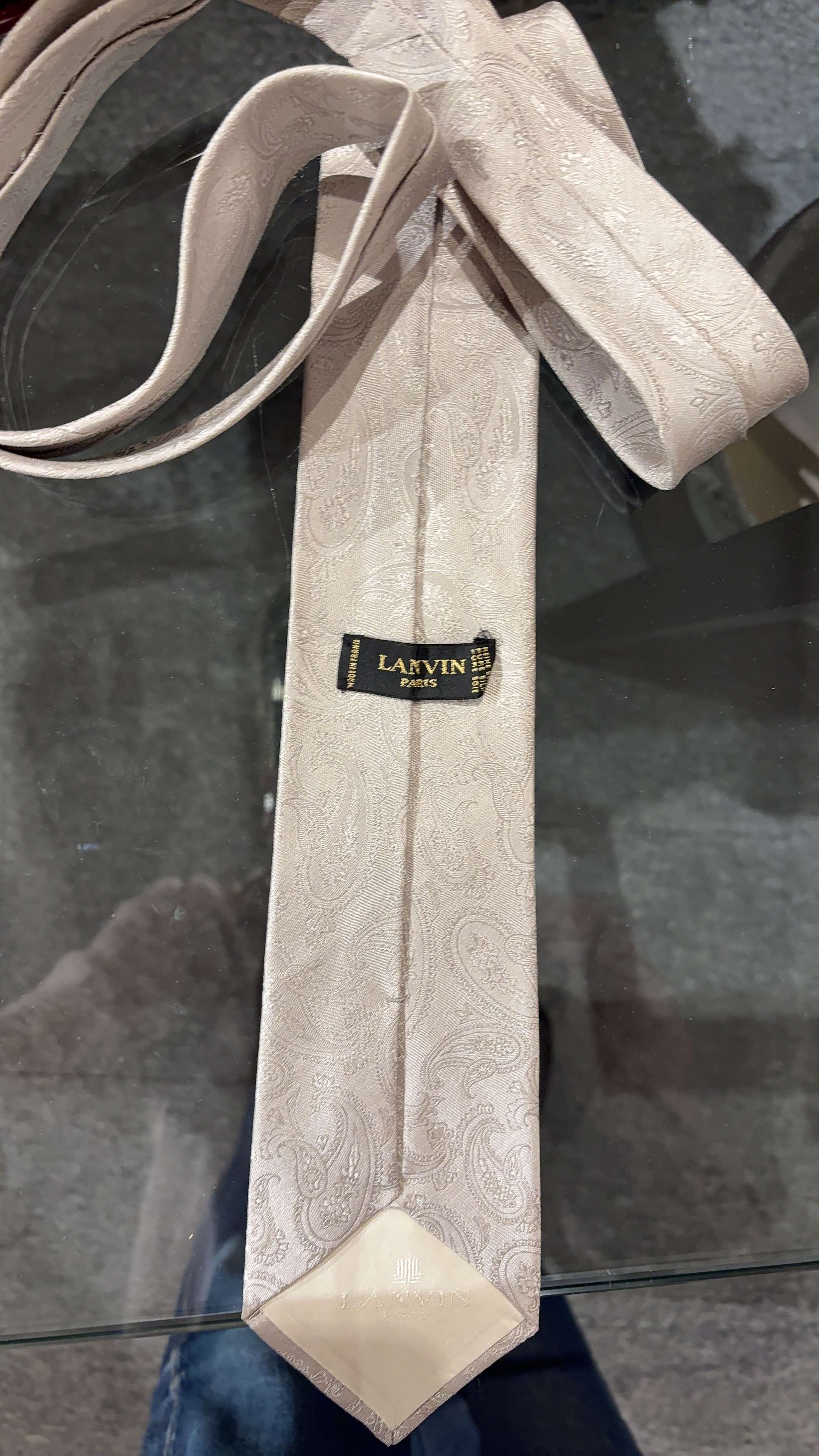 Silver Paisley Tie