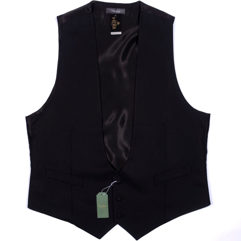 Engelska Herr Black Silk Waistcoat