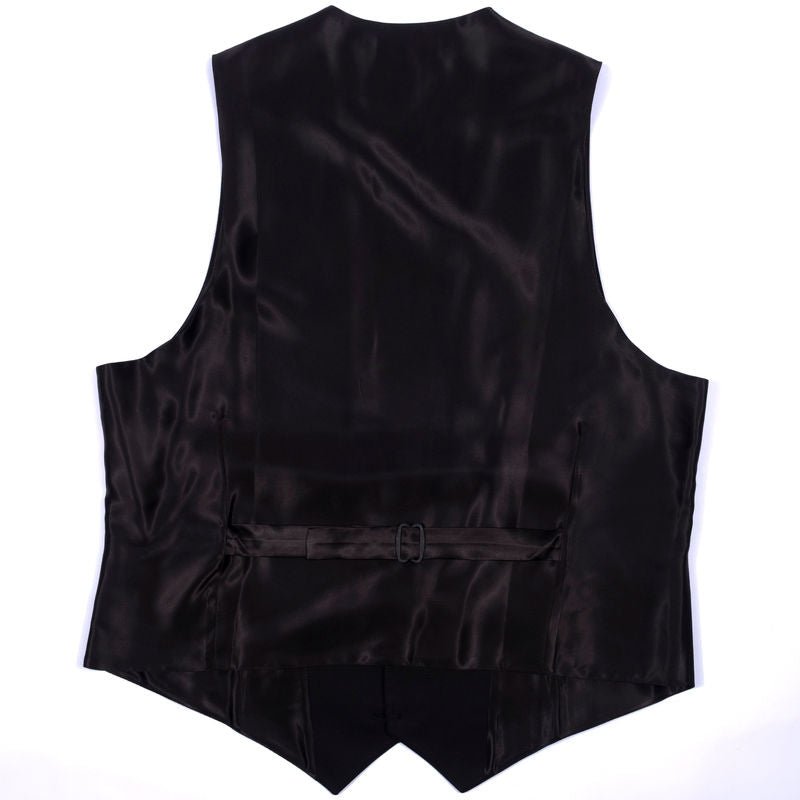 Engelska Herr Black Silk Waistcoat