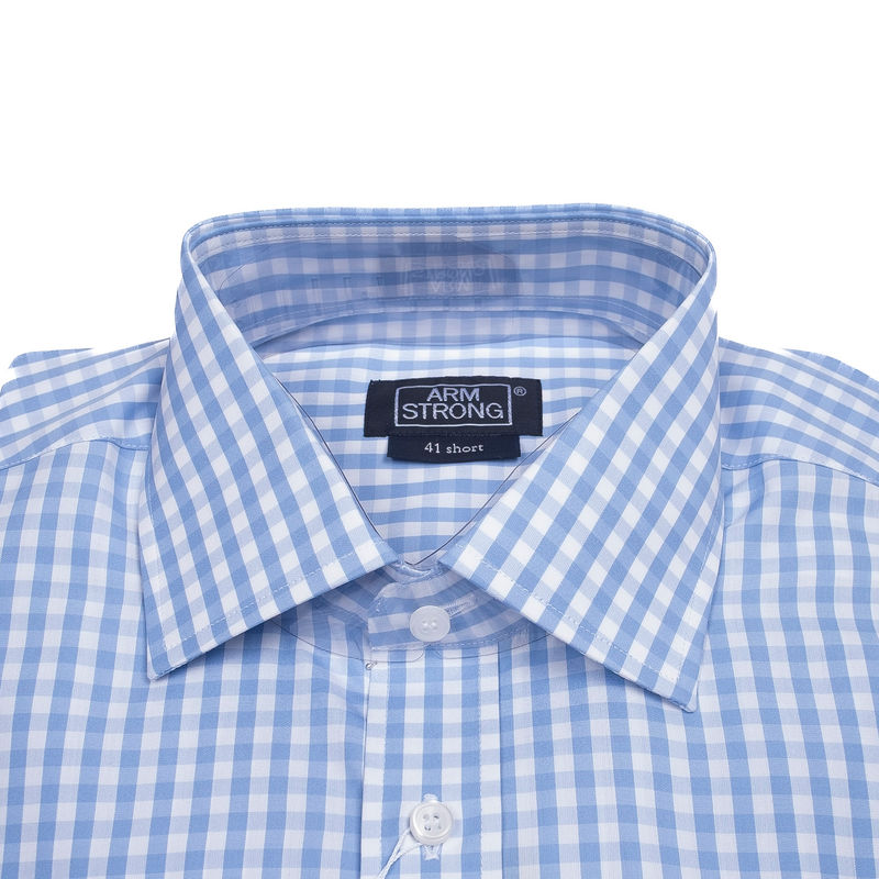 Blue Gingham French Cuff Shirt