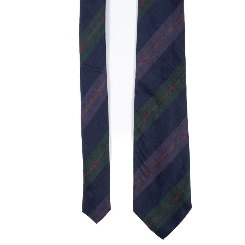 Givenchy Navy with Green Stripes Tie