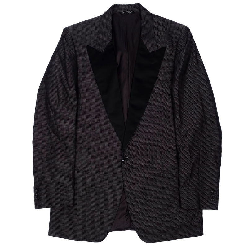 Canali Grey Patterned Tuxedo Jacket