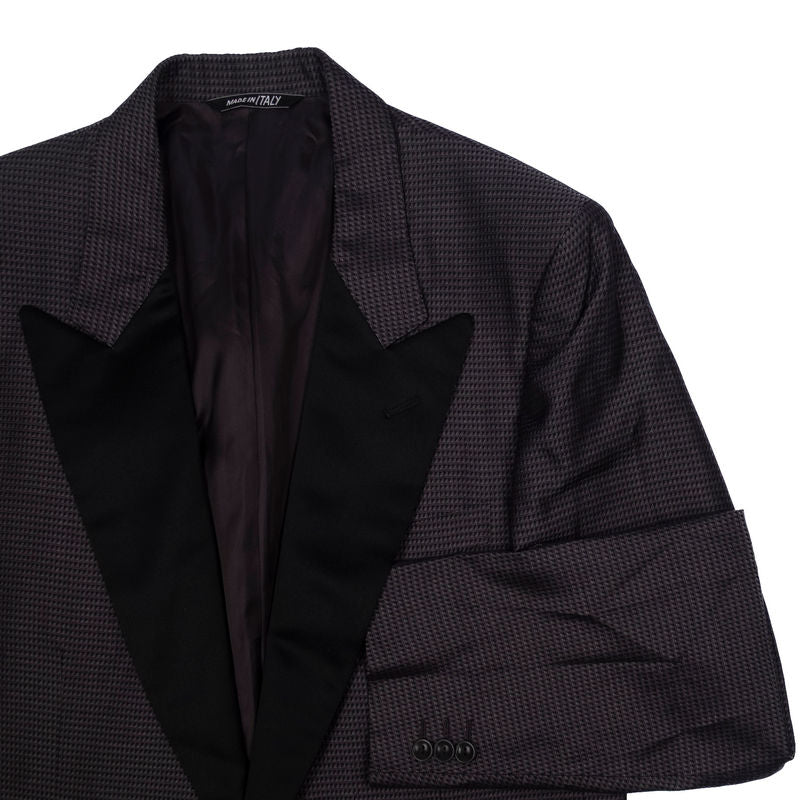 Canali Grey Patterned Tuxedo Jacket