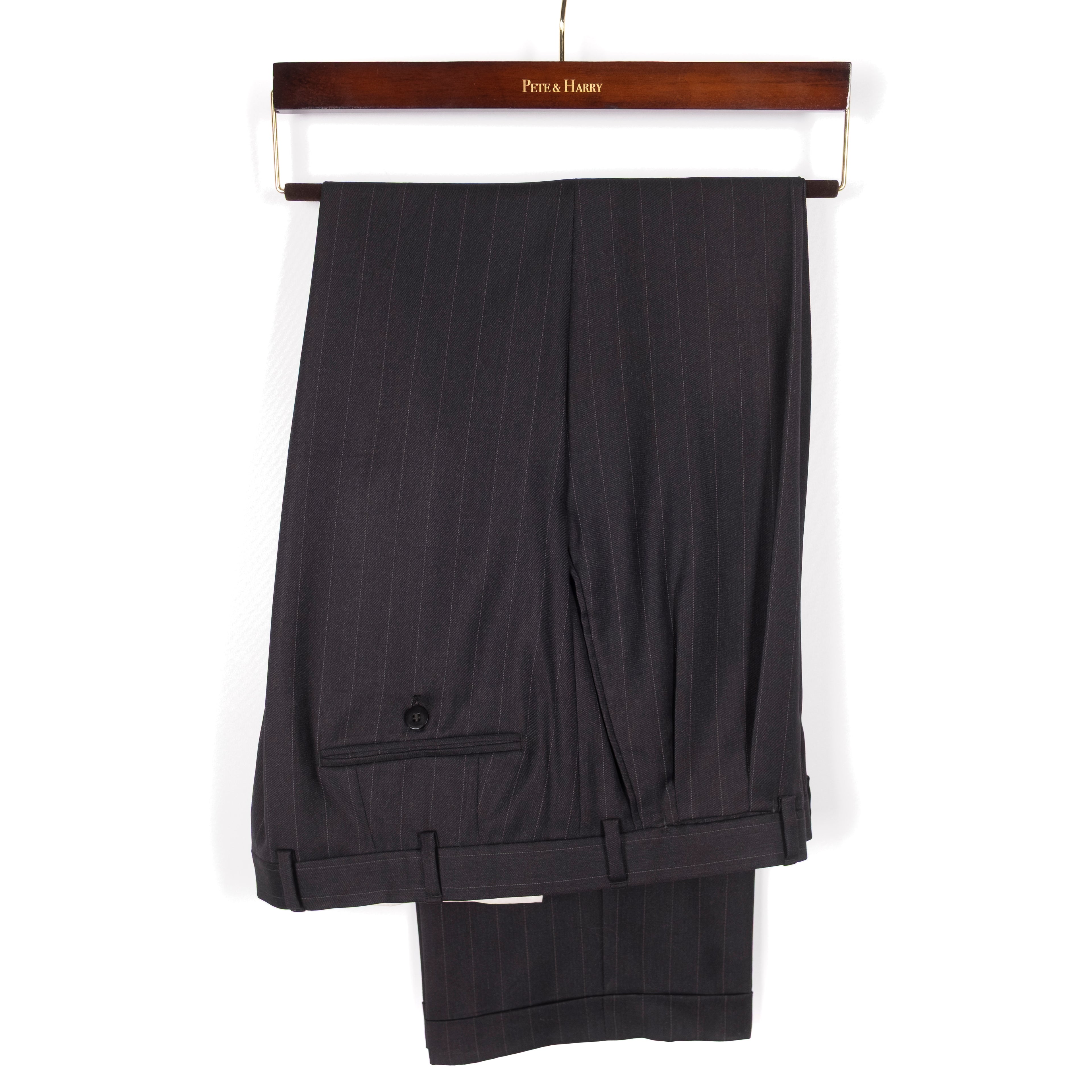 Grey Chalk Striped Dress Trouser