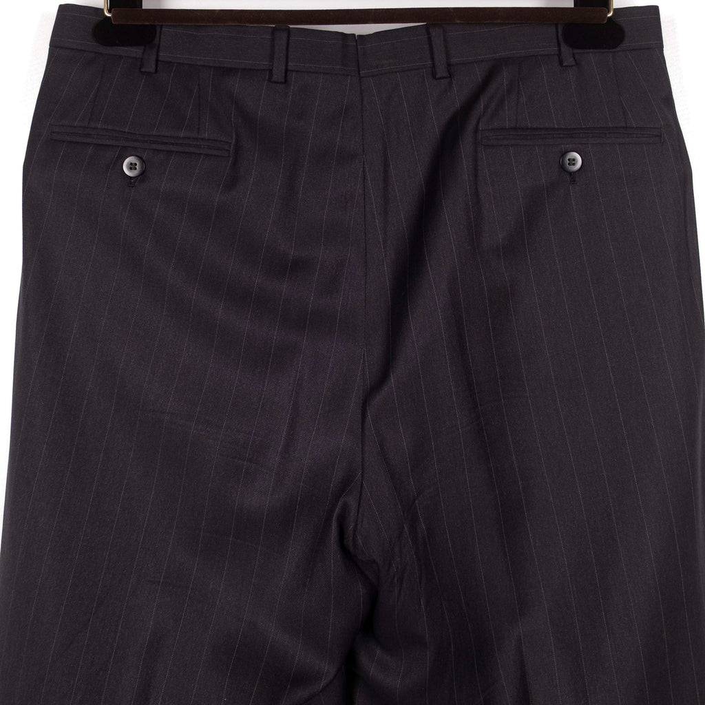 Grey Chalk Striped Dress Trouser