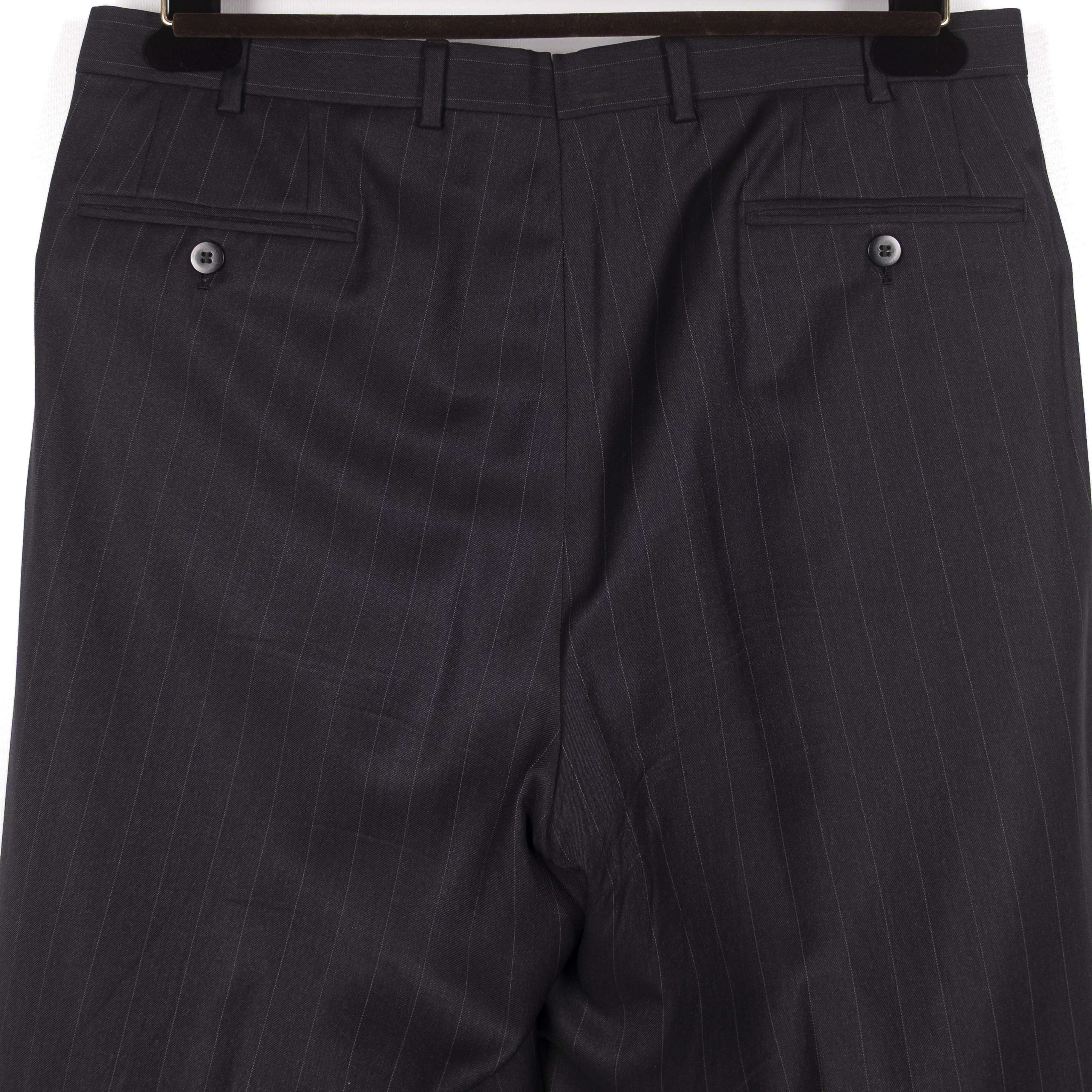 Grey Chalk Striped Dress Trouser