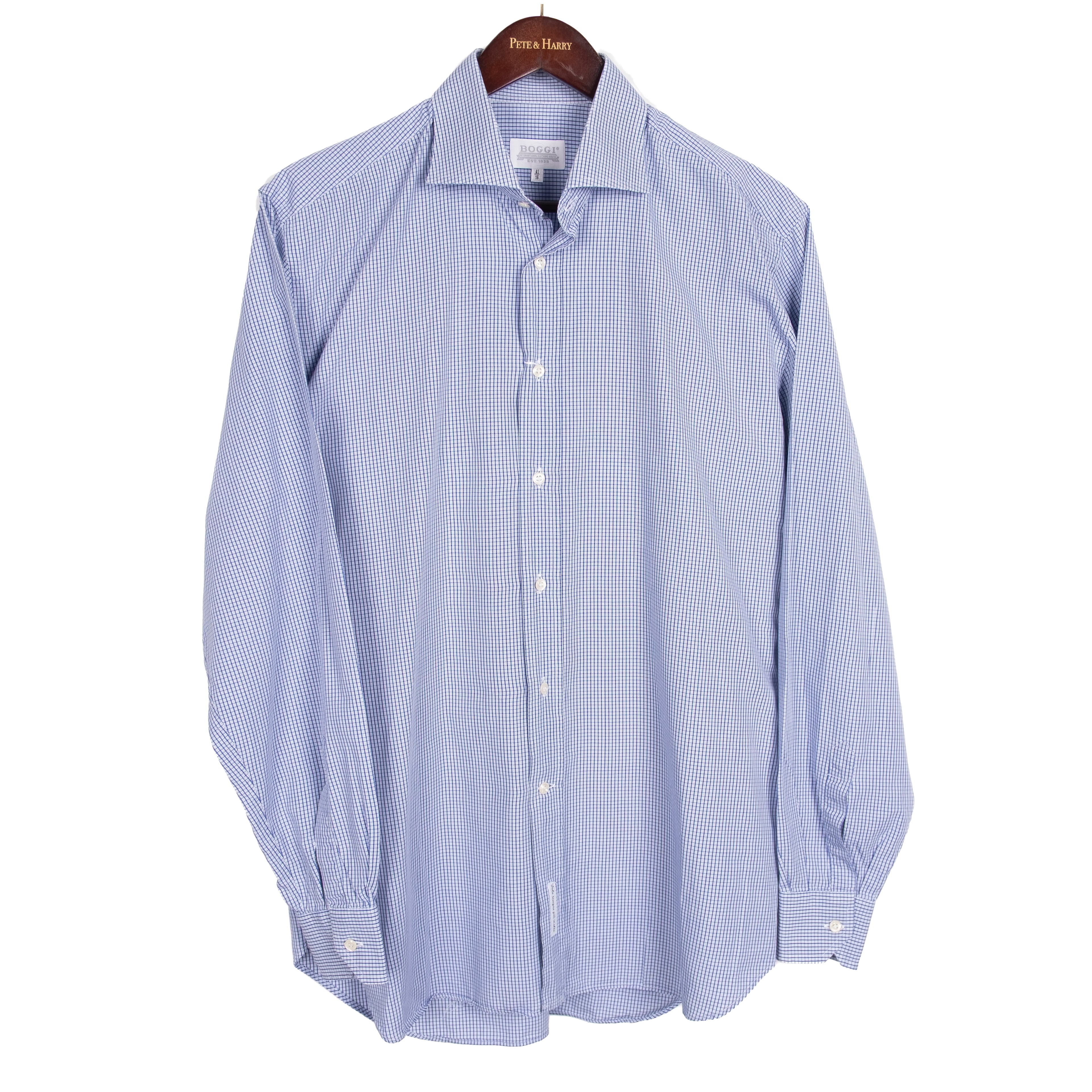 Blue Checked Business Shirt