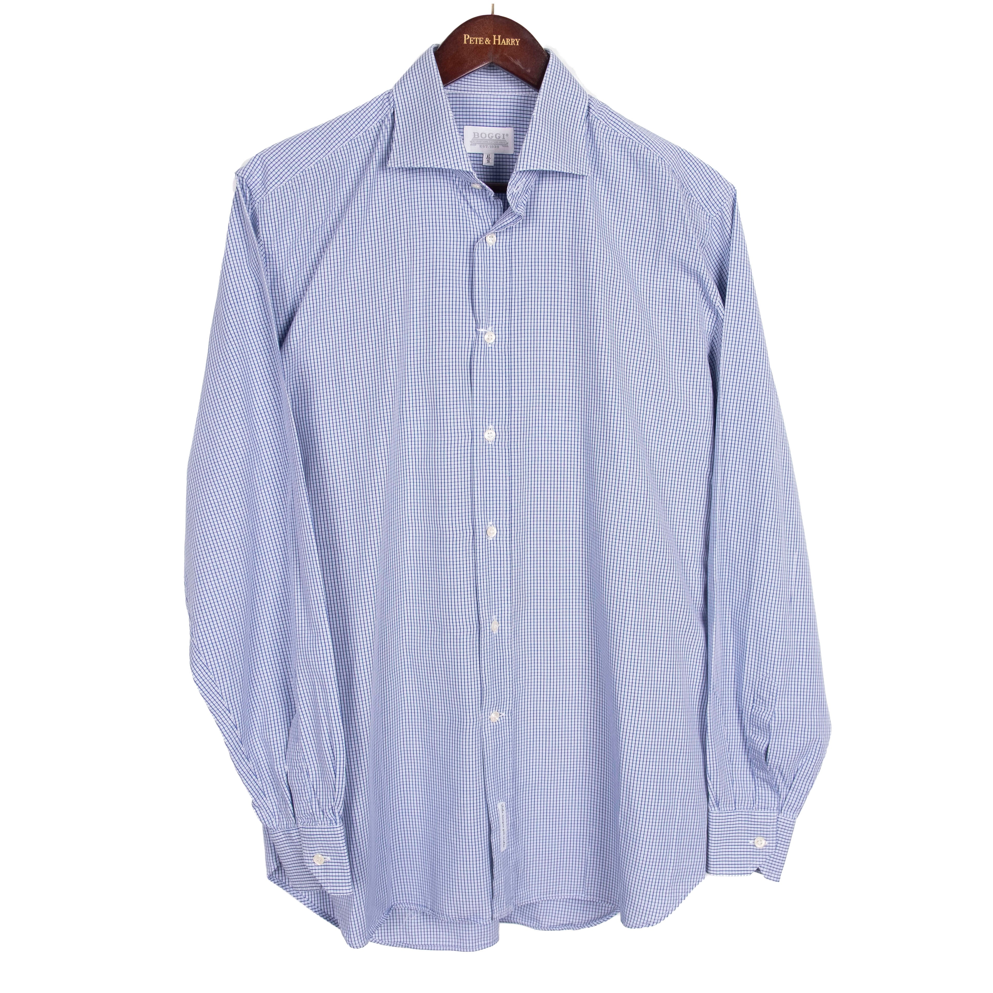 Blue Checked Business Shirt