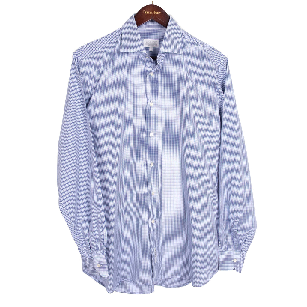 Blue Checked Business Shirt