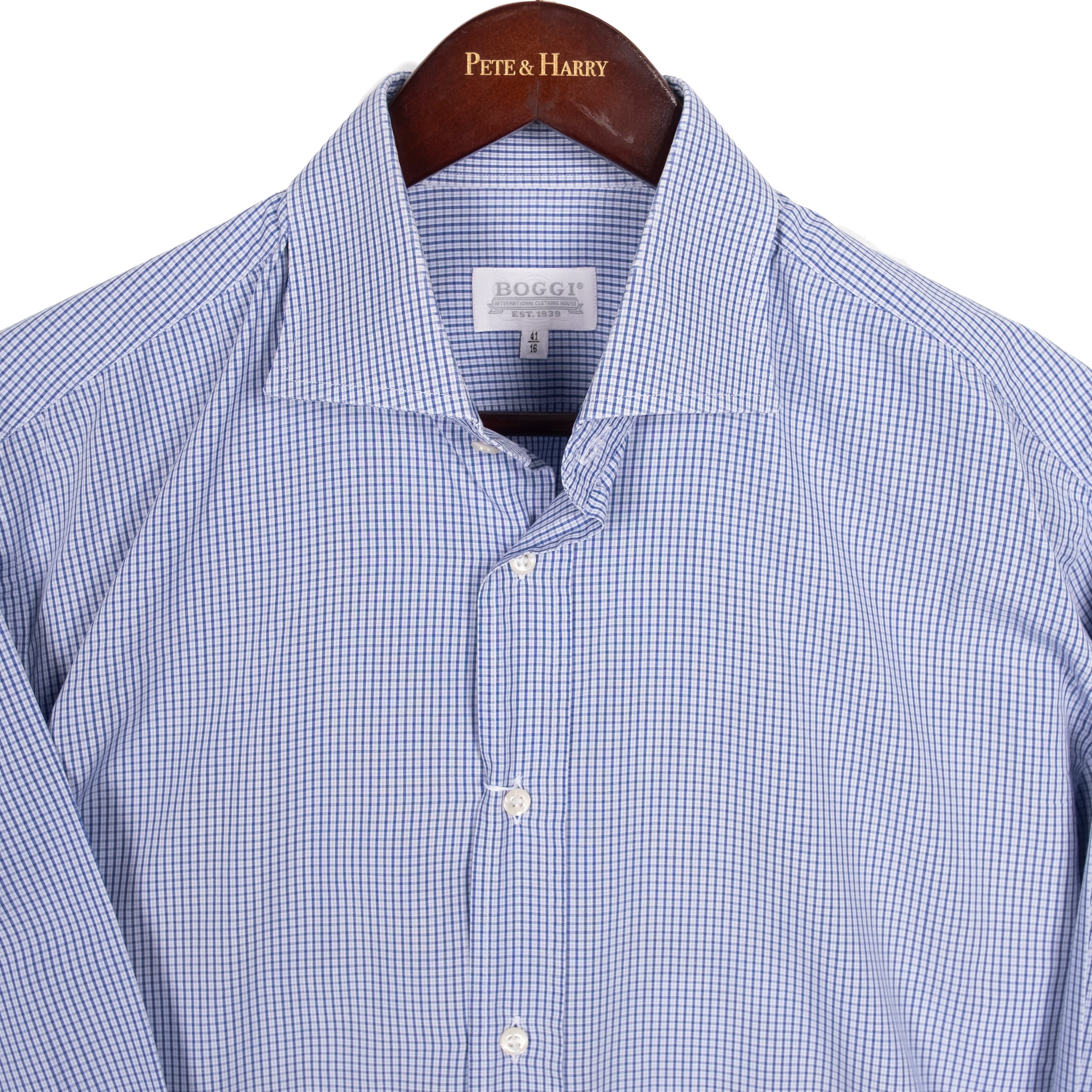Blue Checked Business Shirt
