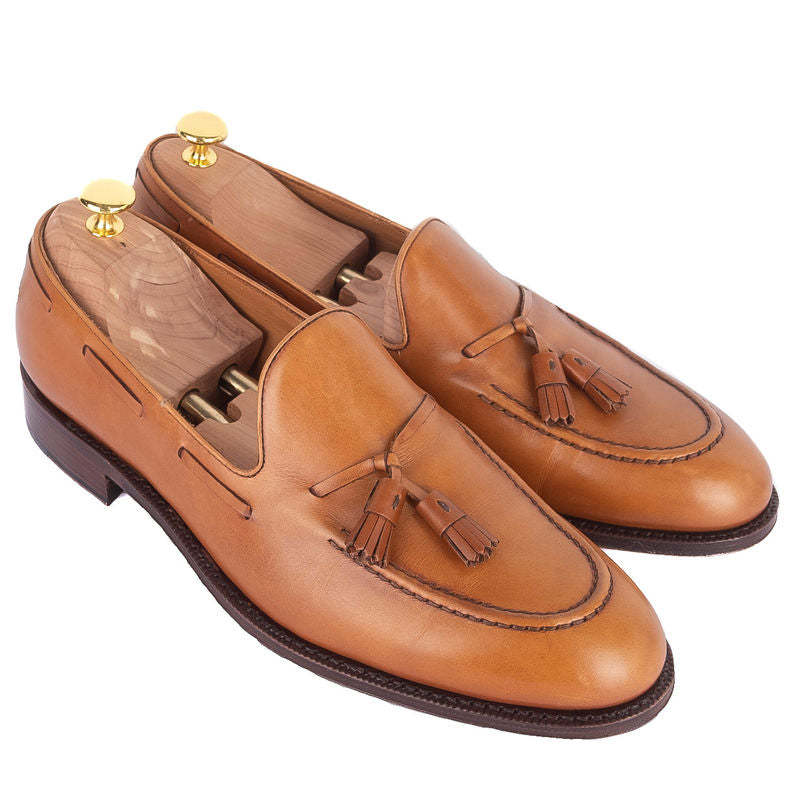 Box Calf Cognac Tassel Loafers