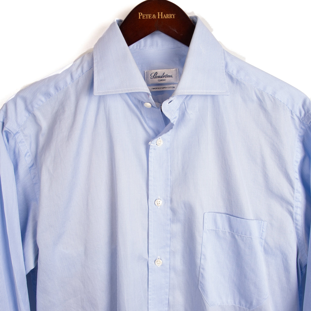 Light Blue Striped French Cuff Shirt