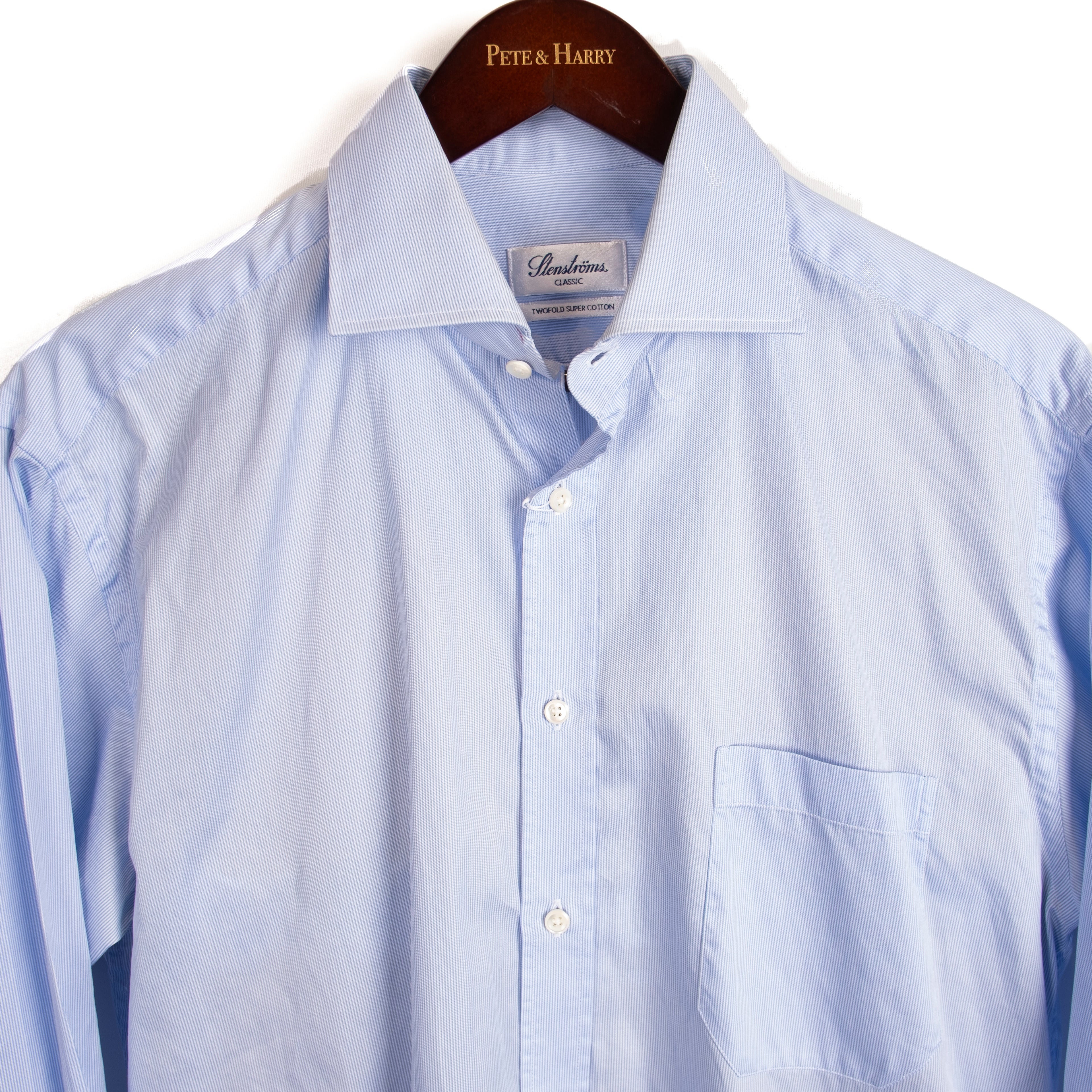 Light Blue Striped French Cuff Shirt