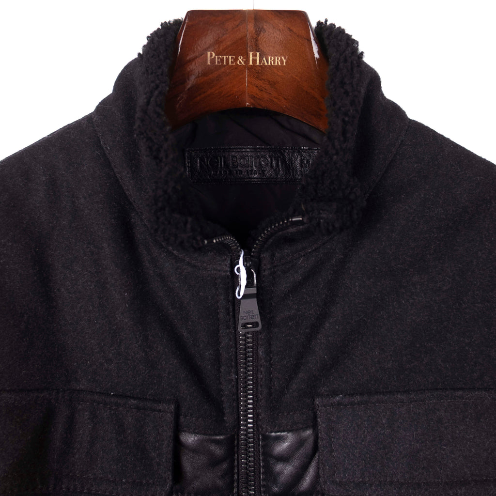 Black Lined Leather Jacket