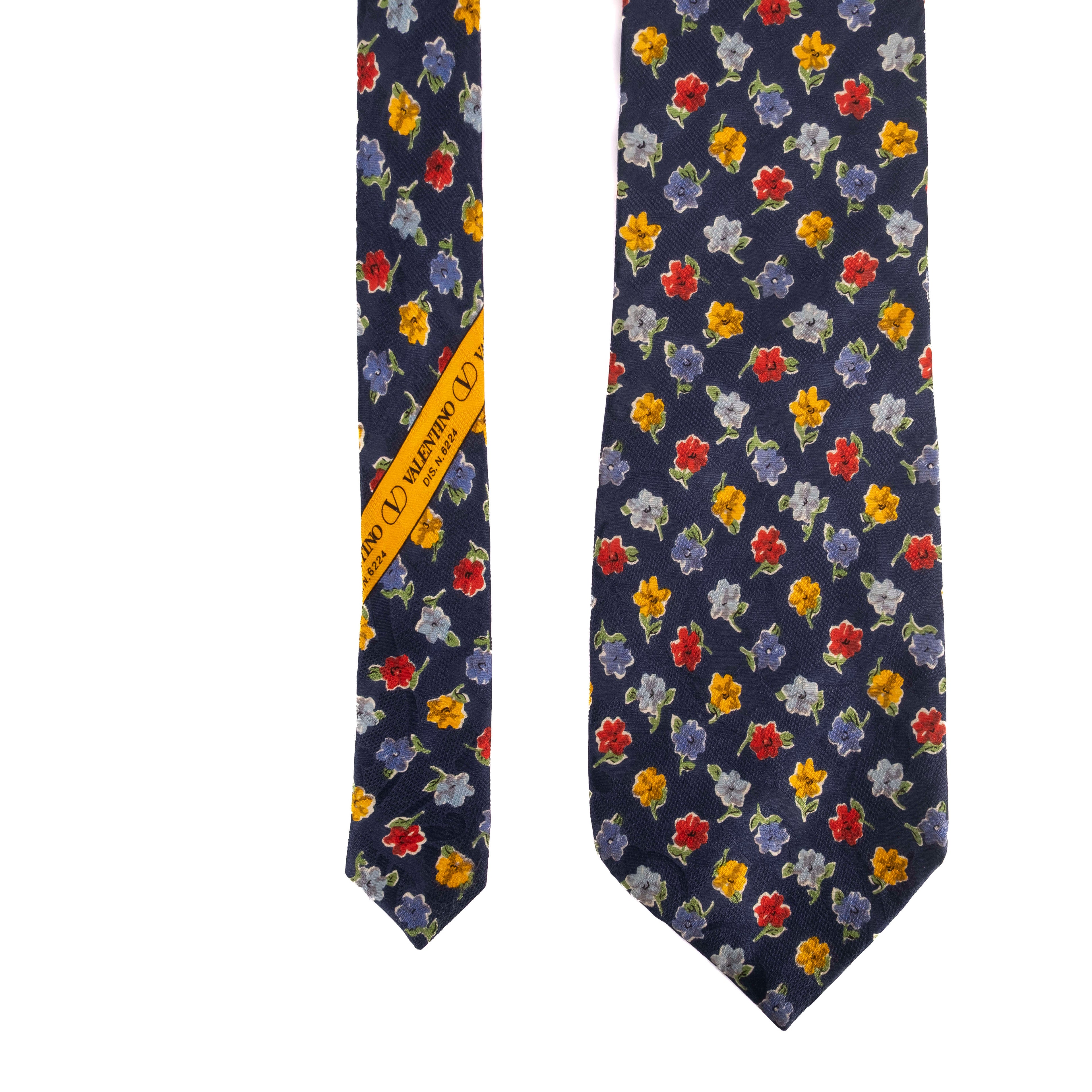 Navy Floral Tie