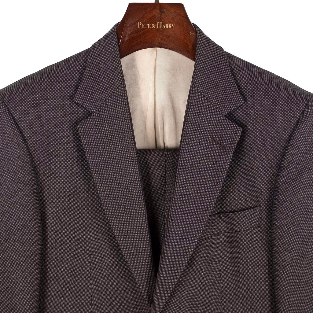 Brown Birdseye Weave Suit