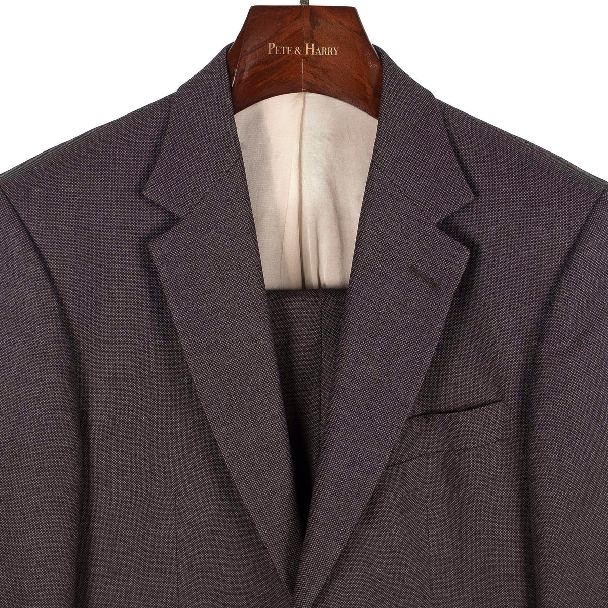 Brown Birdseye Weave Suit