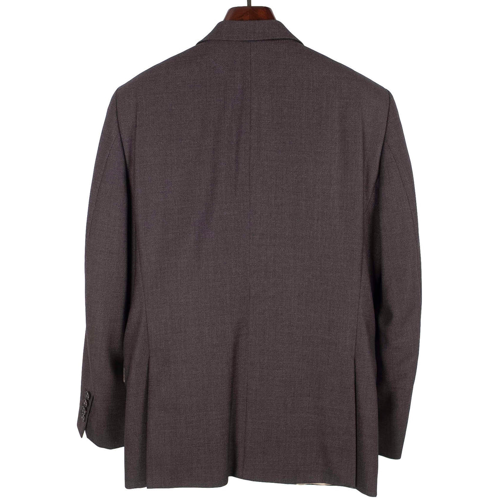 Brown Birdseye Weave Suit