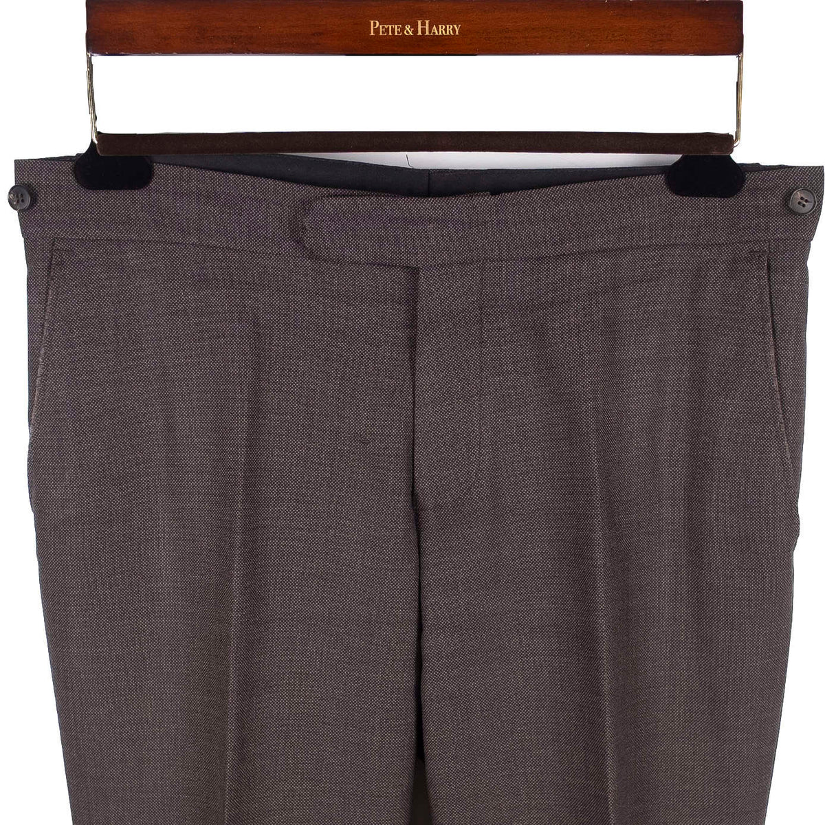Brown Birdseye Weave Suit