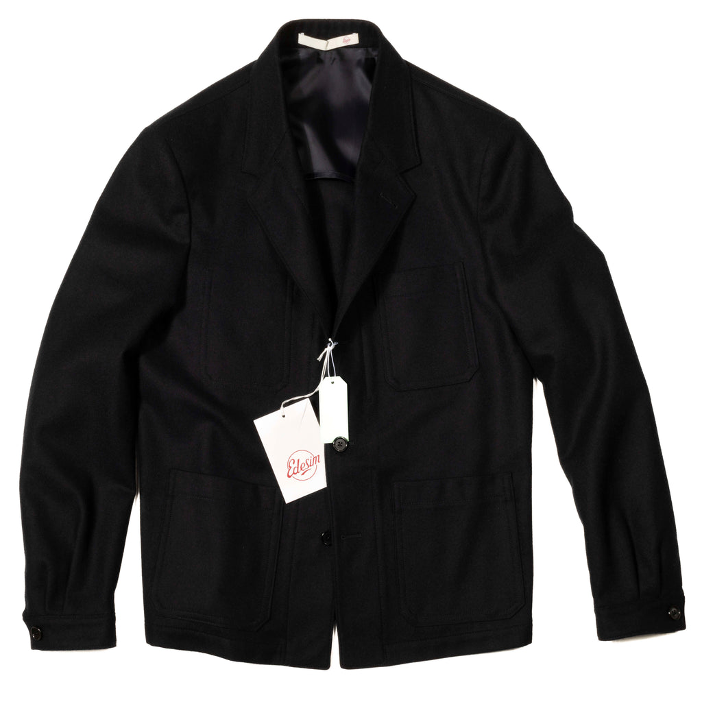 Est Retail Price 12 000 SEK - Eduardo de Simone Navy Utility Jacket, Wool, 48