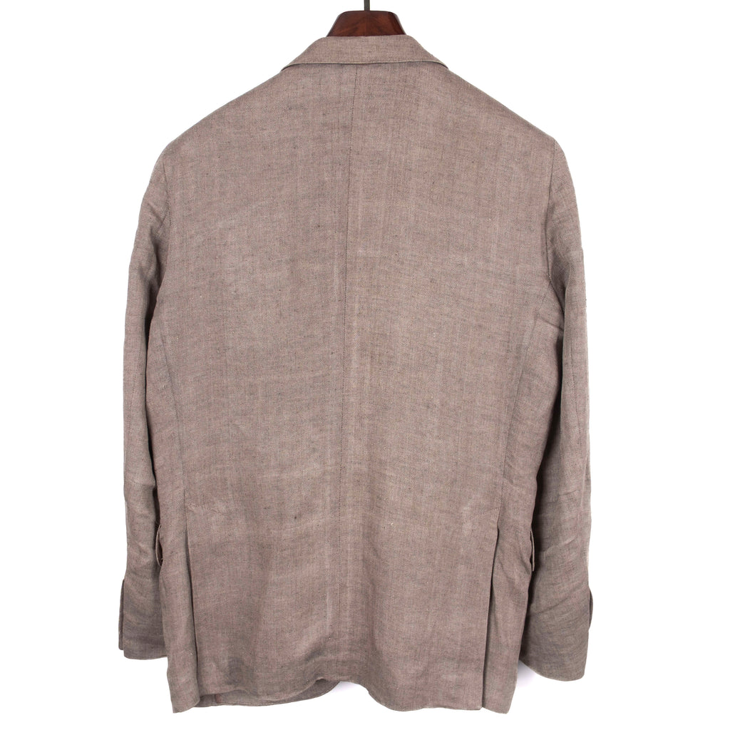 Brown Linen Herringbone Sport Coat