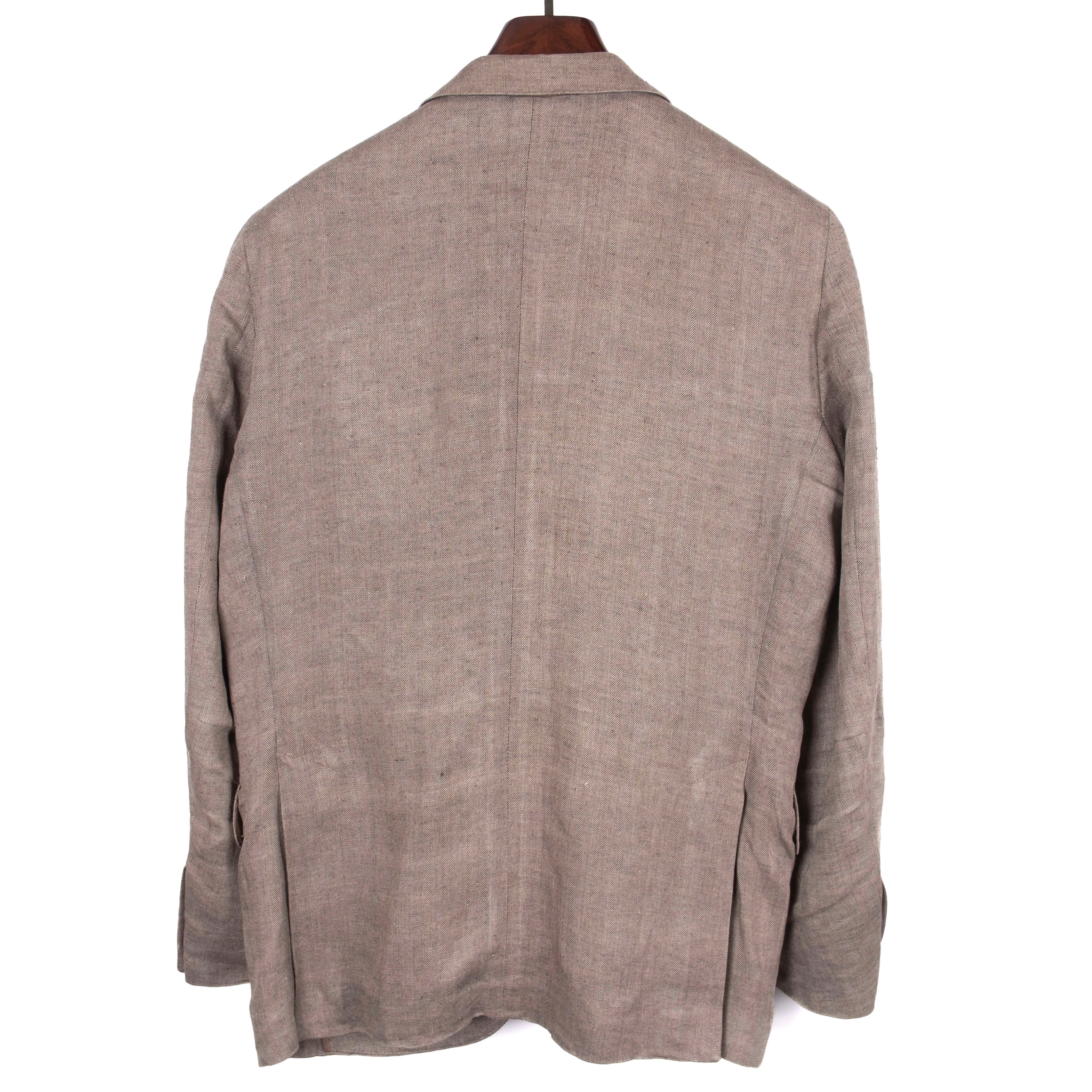 Brown Linen Herringbone Sport Coat