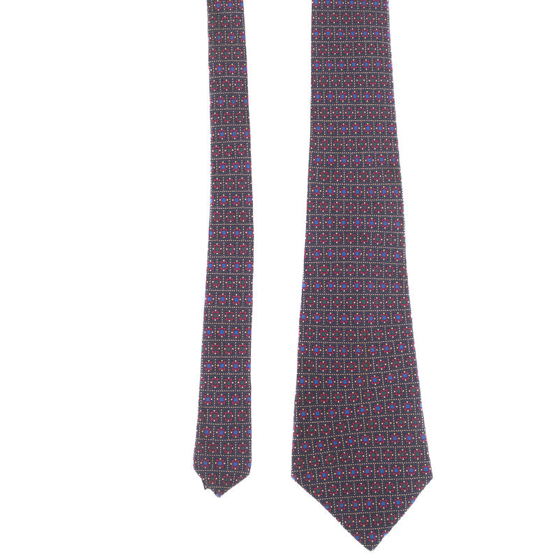 Anthime Mouley Navy with Red and Blue Pattern Tie