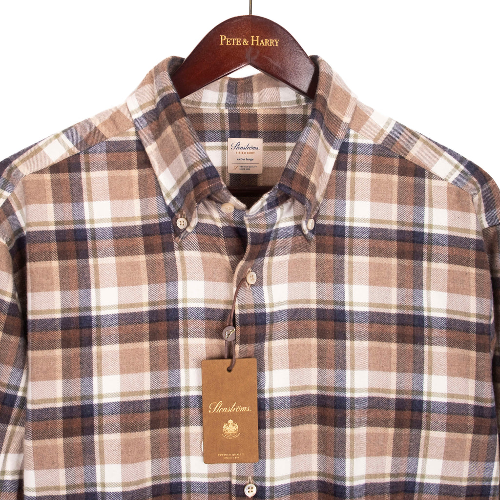 Brown Check Buttondown Shirt