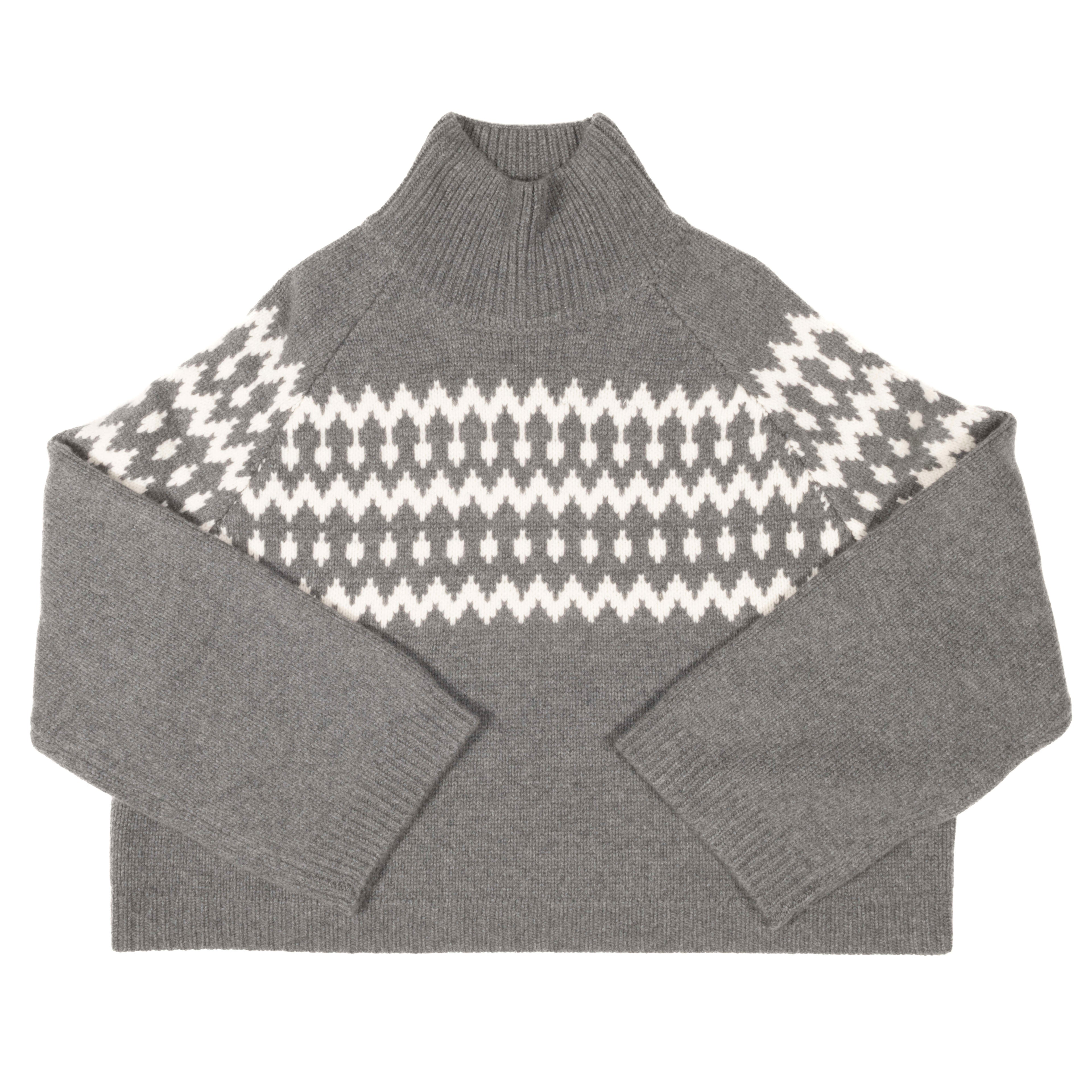 Fair Isle turtleneck Grey Cashmere