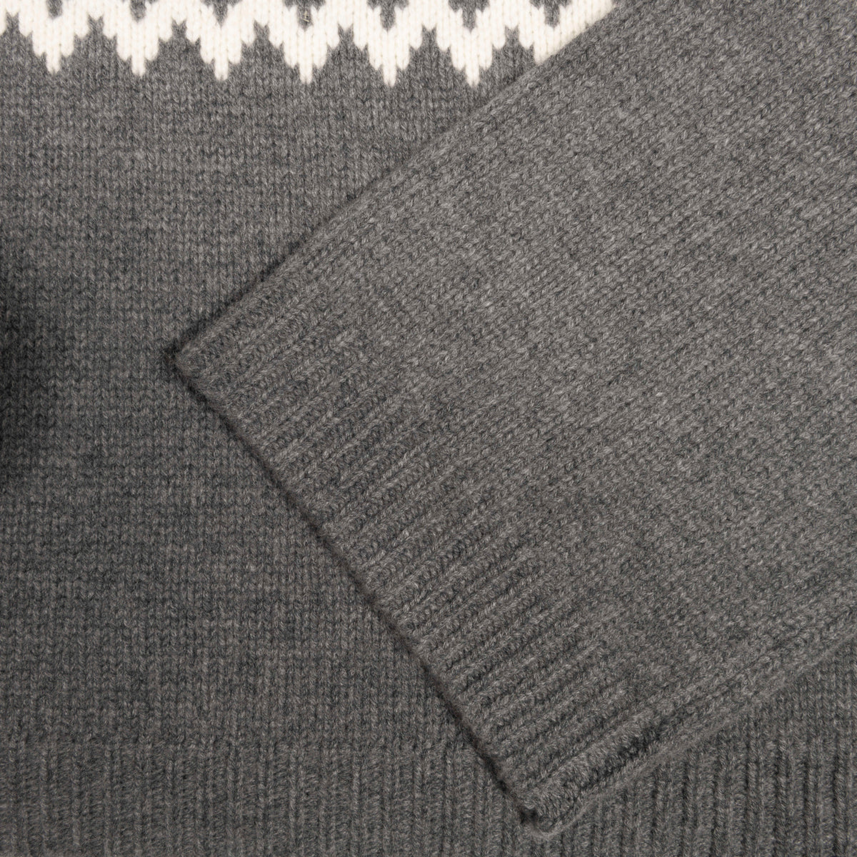 Fair Isle turtleneck Grey Cashmere