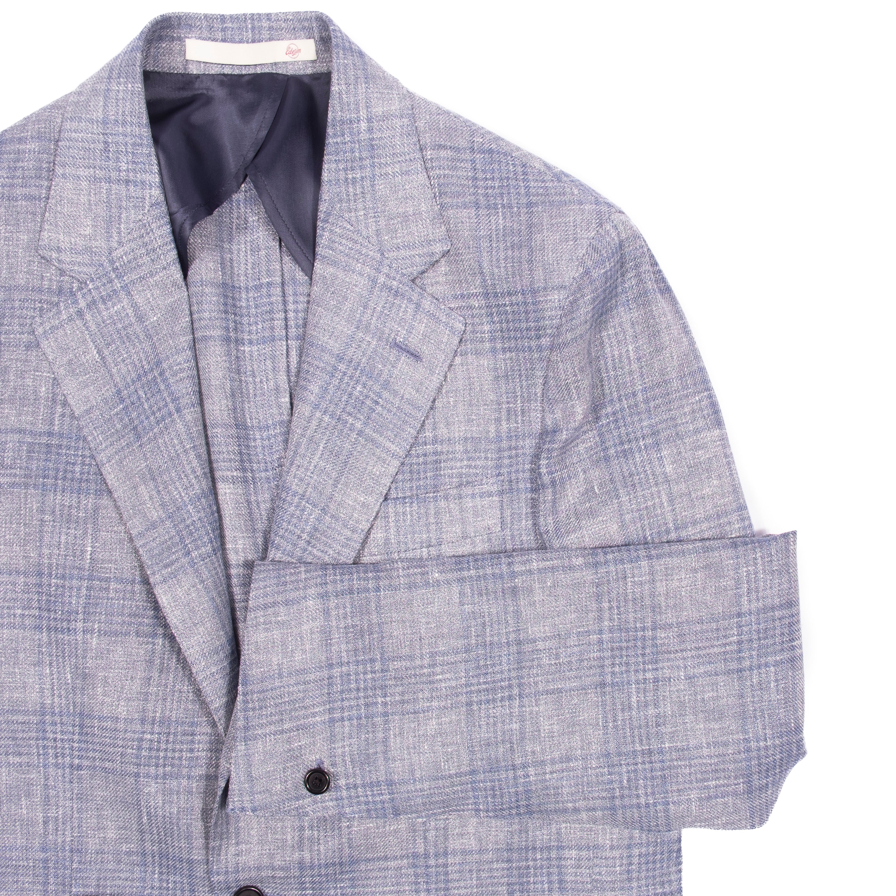 Neapolitan Hand Tailored Blue Checks Sport Coat Sz 48
