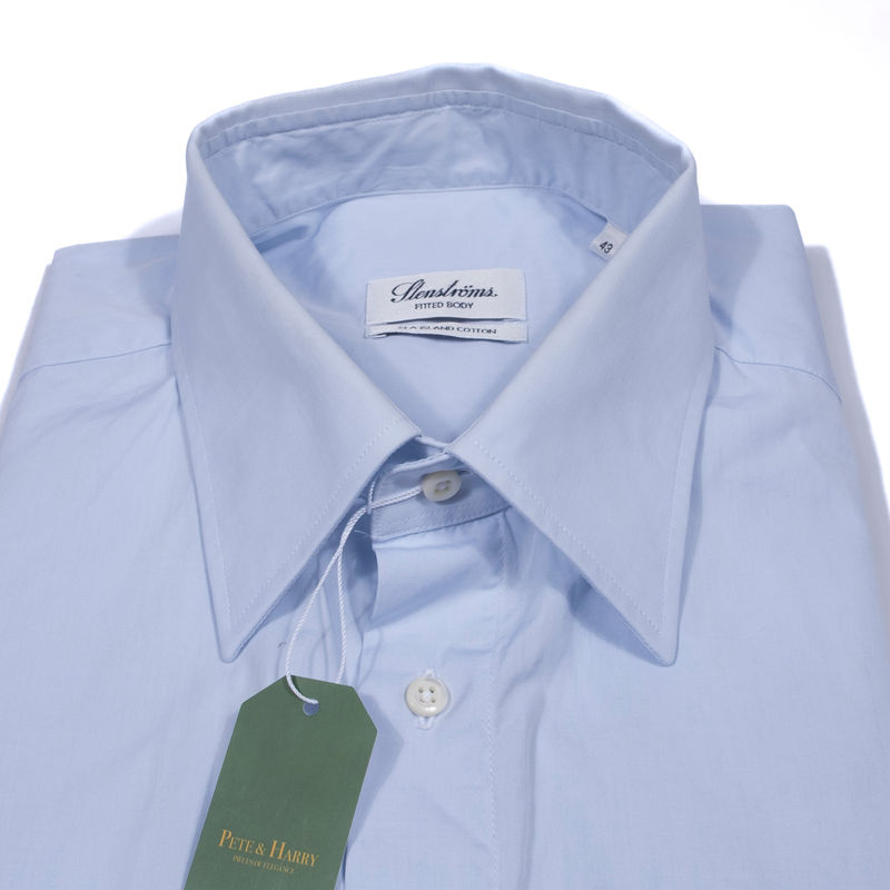 Stenströms Light Blue French Cuff Shirt