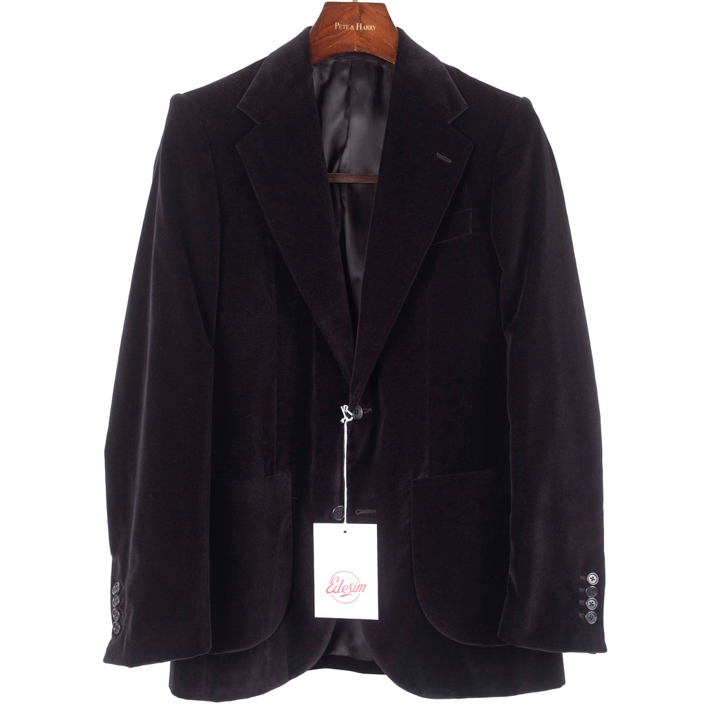 Neapolitan Hand Tailored Black Velvet Sport Coat