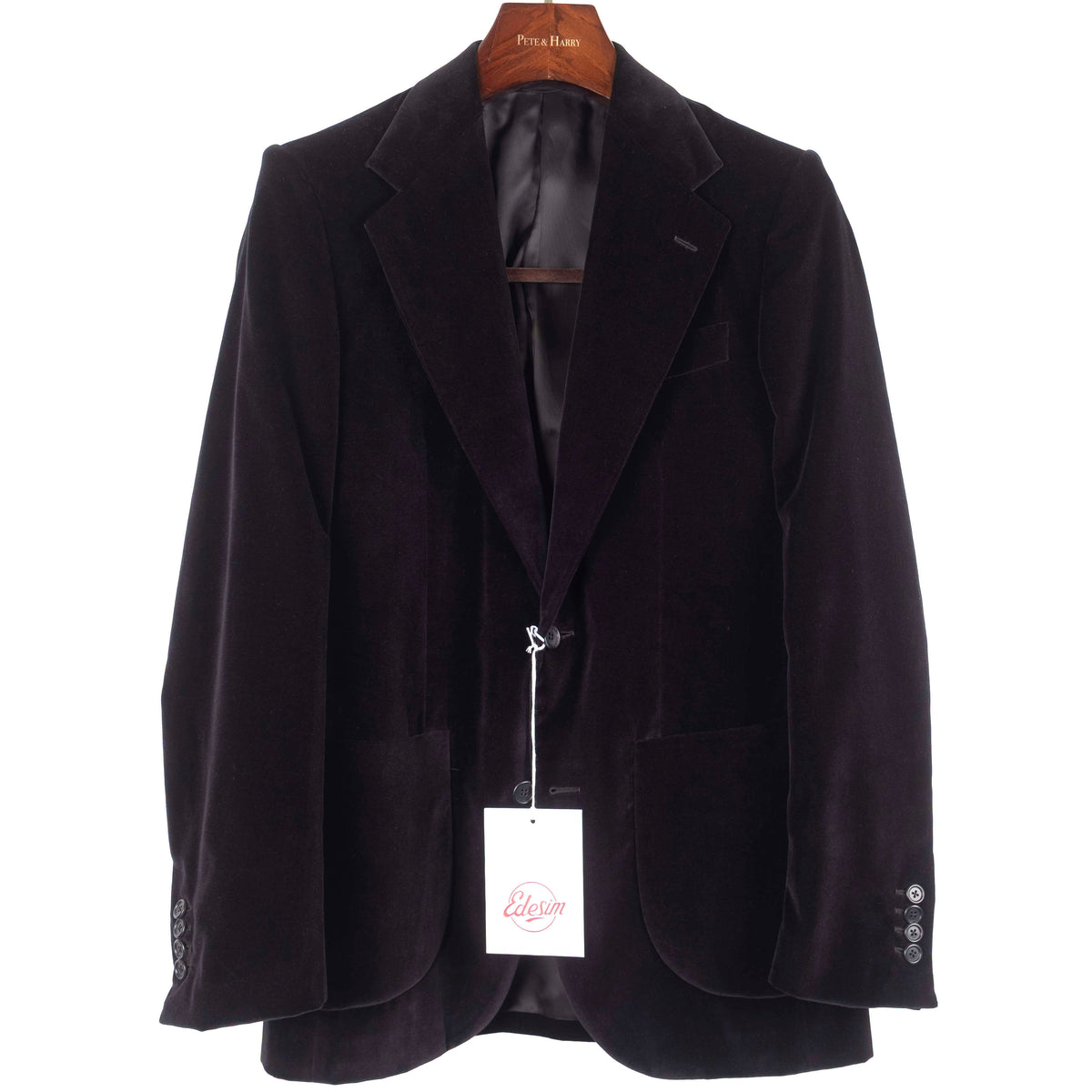 Neapolitan Hand Tailored Black Velvet Sport Coat