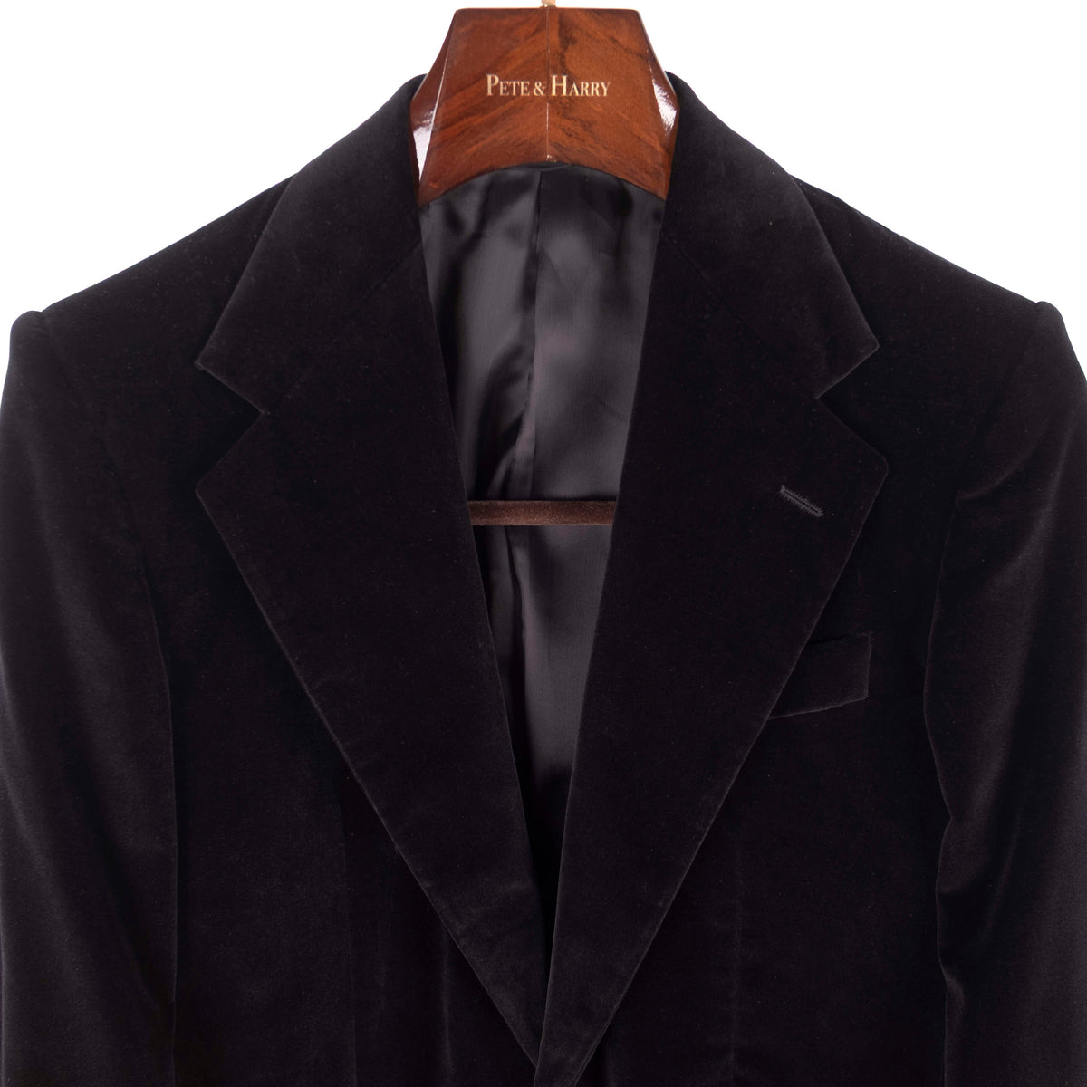 Neapolitan Hand Tailored Black Velvet Sport Coat