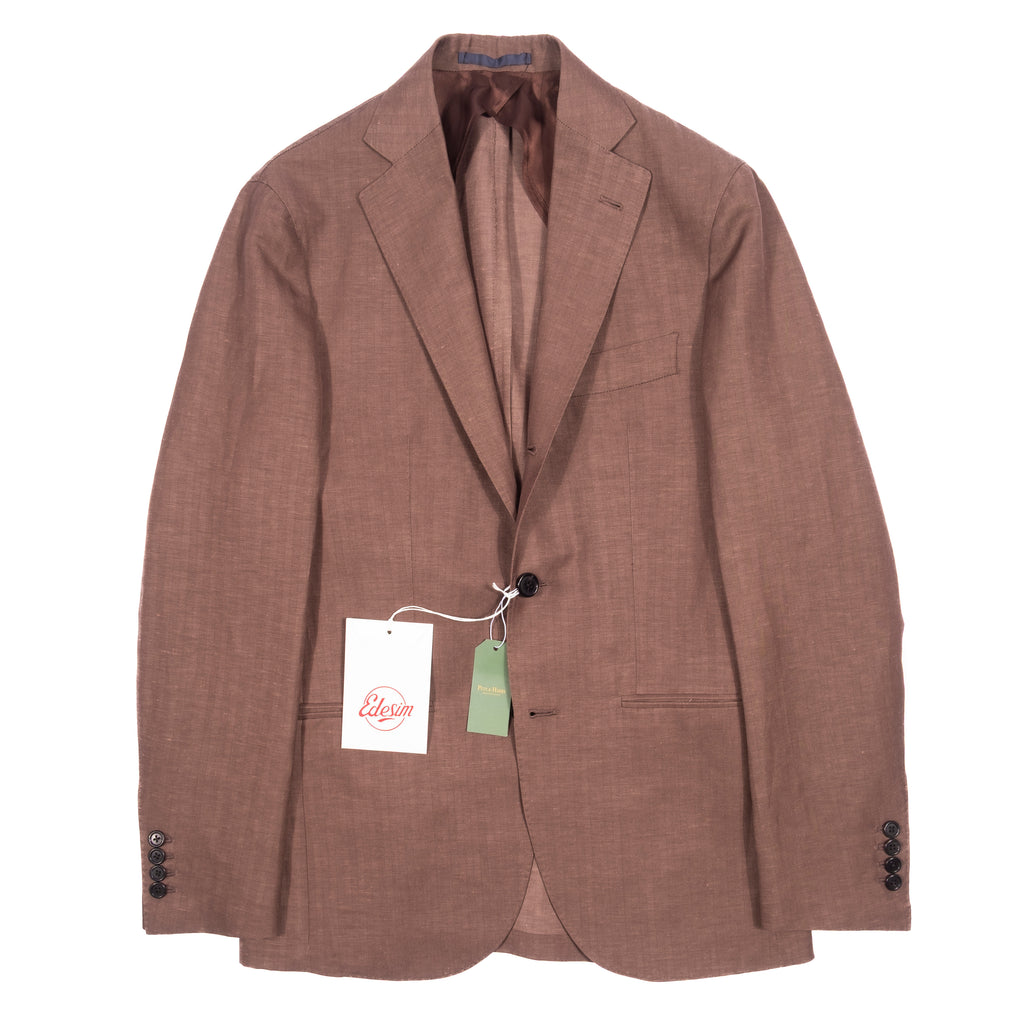 Neapolitan Hand Tailored Brown Herringbone Sport Coat