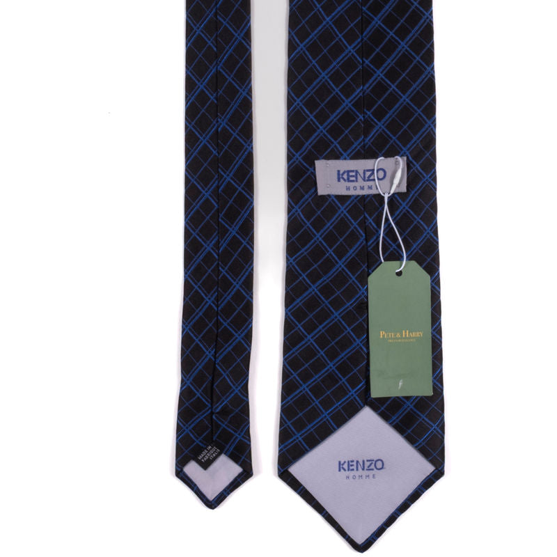 Kenzo Black Check Tie