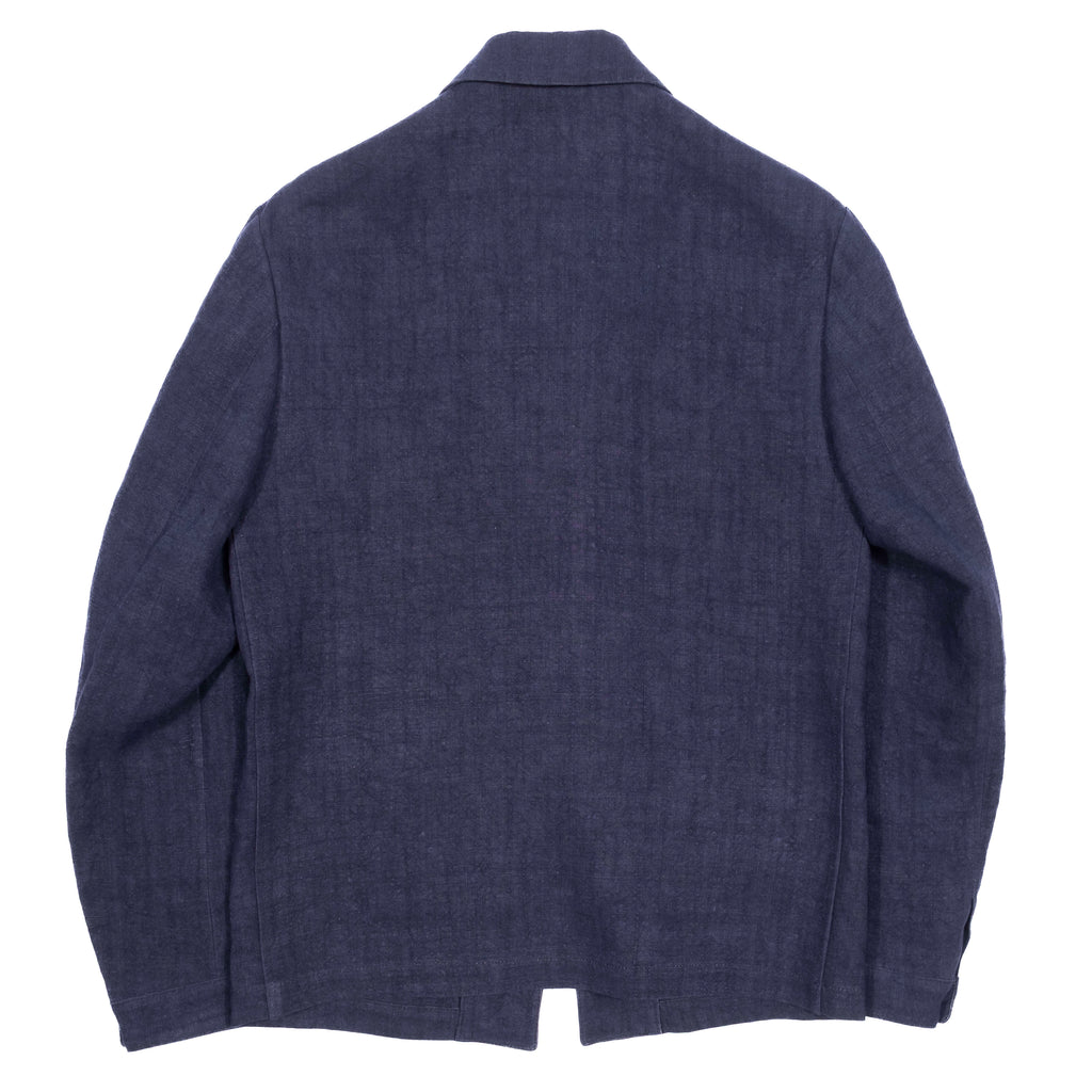 Neapolitan Hand Tailored Blue Dugdale Linen Utility Jacket