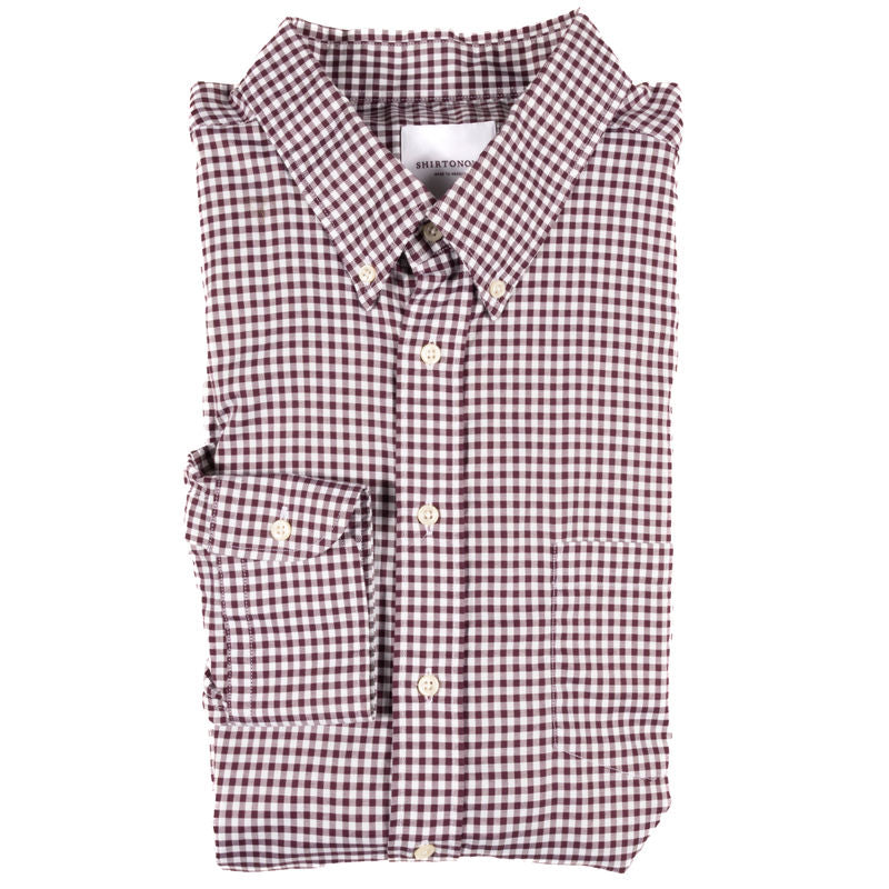 Shirtonomy Red and white checks Buttondown Shirt