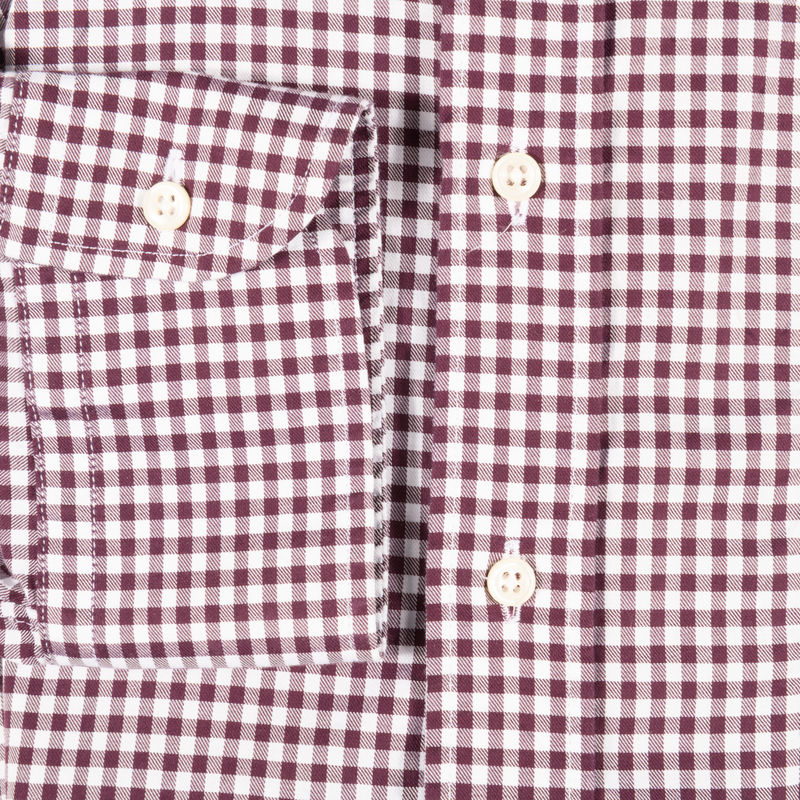 Shirtonomy Red and white checks Buttondown Shirt