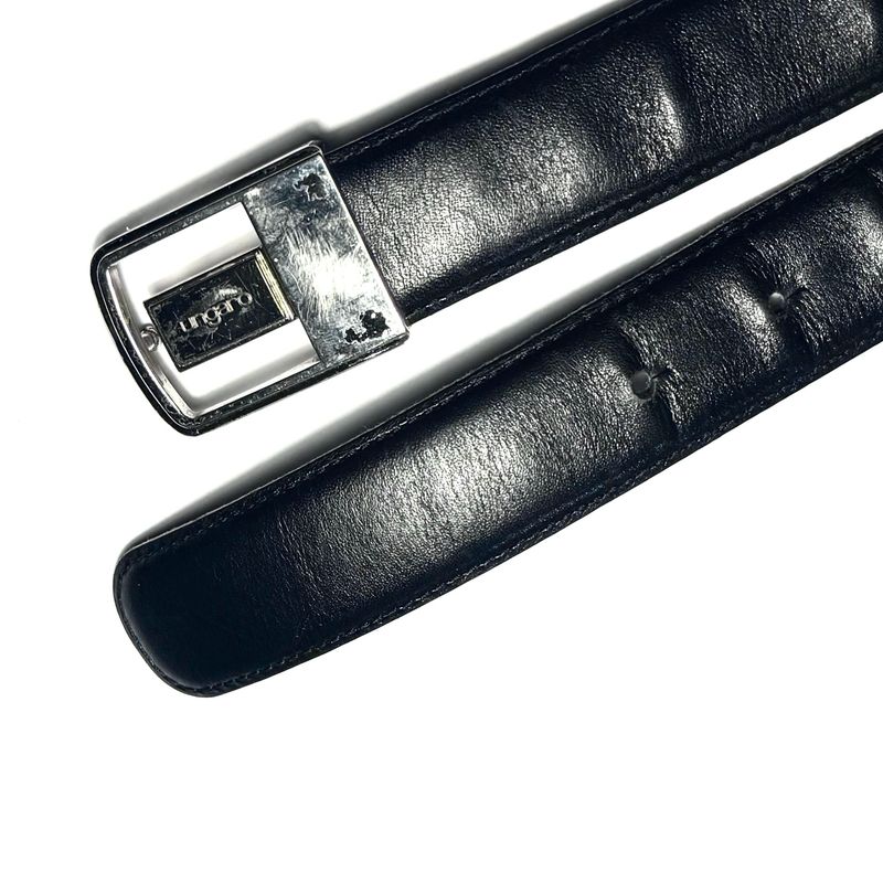 Ungaro Paris Black Leather Belt