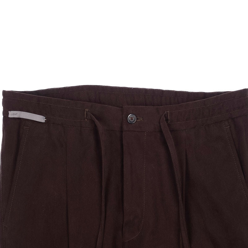 Dark Brown Drawstring Casual Trouser