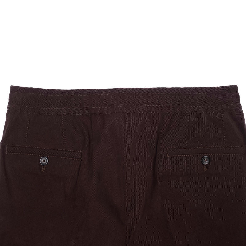 Dark Brown Drawstring Casual Trouser