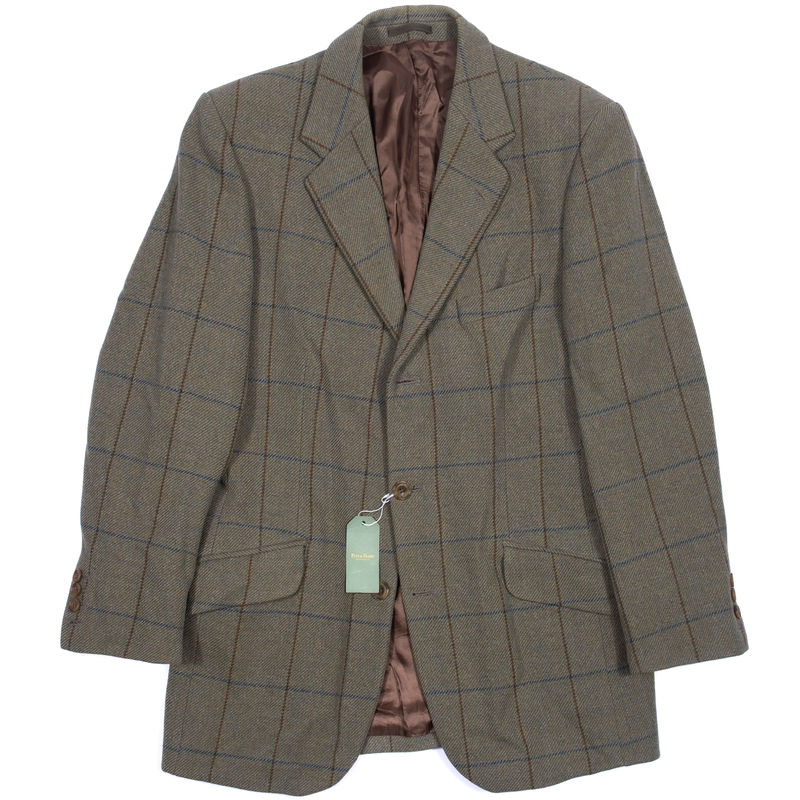 Hackett Green Windowpane Wool Sport Coat