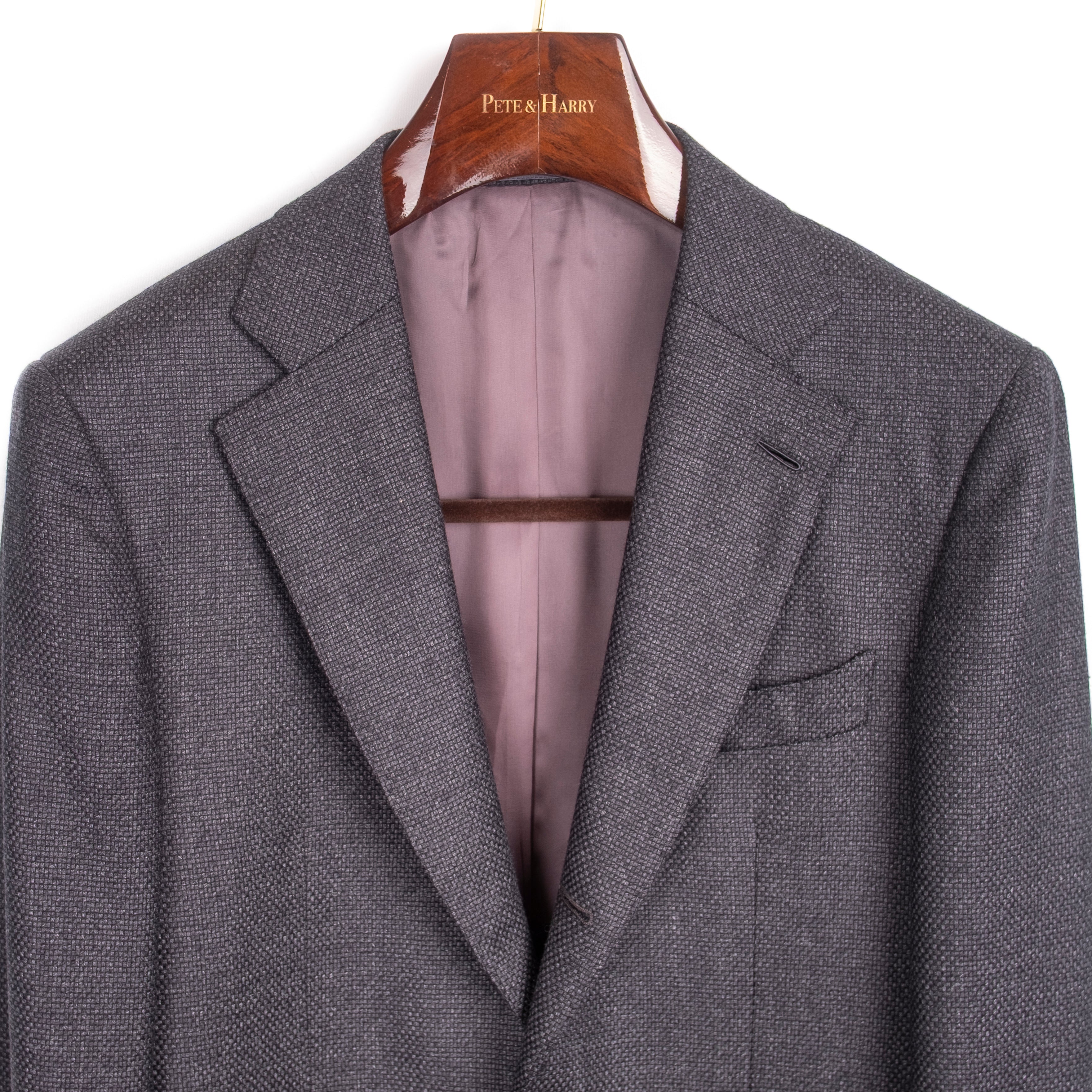 Grey Textured Patch Pocket Sport Coat