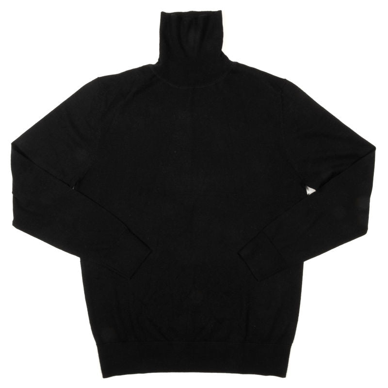 Soft Goat Black Fine Knit Turtleneck Sz S (EU)